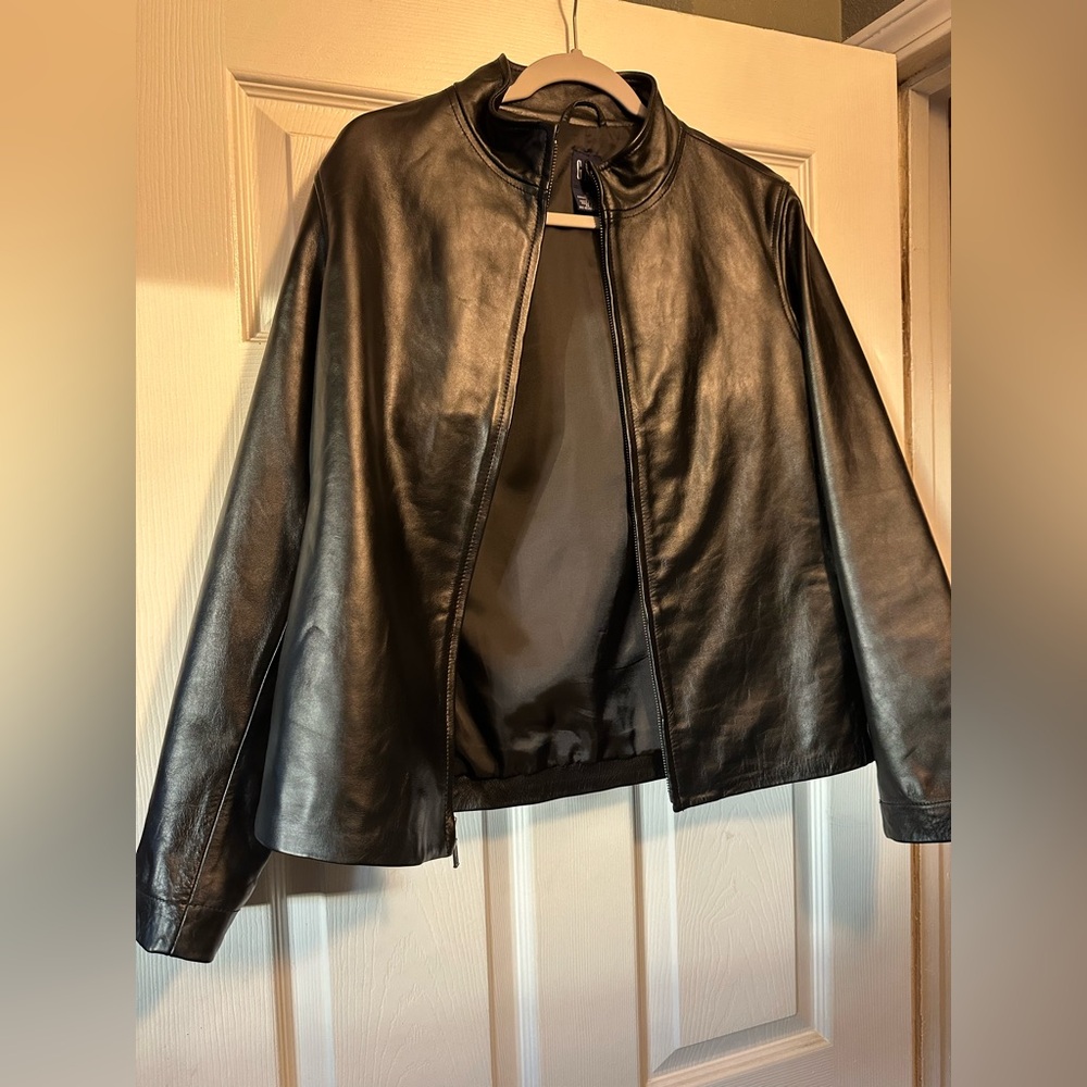 GAP Black Genuine Leather Jacket
